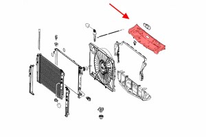 MERCEDES C-CLASS W204 2007-2014 OSŁONA GÓRNA PASA PRZEDNIEGO A2045000155