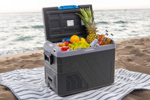 KOMPRESOROWA TURYSTYCZNA PRZENOŚNA LODÓWKO-ZAMRAŻARKA IK-15-35L 35L DO -20°C 12-24V WYŚWIETLACZ + GRATIS