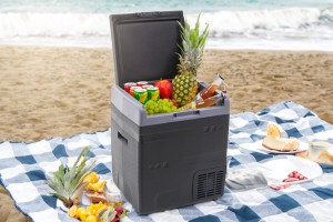 KOMPRESOROWA TURYSTYCZNA PRZENOŚNA LODÓWKO-ZAMRAŻARKA IK-23-33L 33L DO -18°C 12-24V WYŚWIETLACZ GRAFITOWA