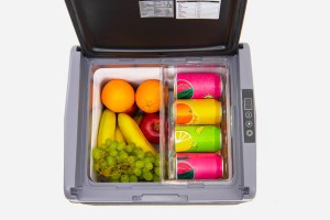 KOMPRESOROWA TURYSTYCZNA PRZENOŚNA LODÓWKO-ZAMRAŻARKA IK-23-33L 33L DO -18°C 12-24V WYŚWIETLACZ GRAFITOWA