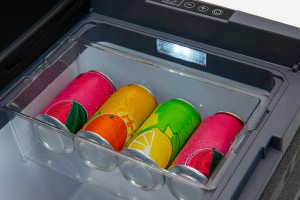 KOMPRESOROWA TURYSTYCZNA PRZENOŚNA LODÓWKO-ZAMRAŻARKA IK-23-33L 33L DO -18°C 12-24V WYŚWIETLACZ GRAFITOWA