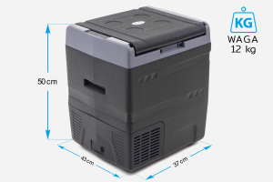 KOMPRESOROWA TURYSTYCZNA PRZENOŚNA LODÓWKO-ZAMRAŻARKA IK-23-33L 33L DO -18°C 12-24V WYŚWIETLACZ GRAFITOWA