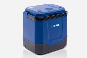 LODÓWKA TURYSTYCZNA IK-17-35L 35 L Z FUNKCJĄ GRZANIA DO +65° 12V USB 5V GŁOŚNIK BLUETOOTH NIEBIESKA + GRATIS