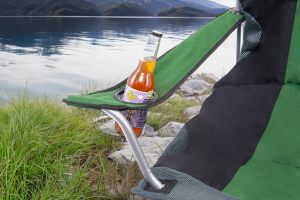 SKŁADANE KRZESŁO TURYSTYCZNE CZARNO-ZIELONE