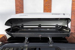 BOX DACHOWY BAGAŻNIK KUFER NA DACH 390L MODEL VIENNA BIAŁY