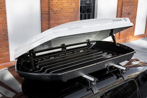 BOX DACHOWY BAGAŻNIK KUFER NA DACH 390L MODEL VIENNA BIAŁY