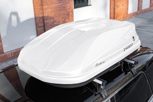 BOX DACHOWY BAGAŻNIK KUFER NA DACH 360L MODEL ROMA BIAŁY