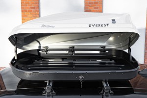 BOX DACHOWY BAGAŻNIK KUFER NA DACH 360L MODEL ROMA BIAŁY