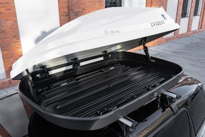 BOX DACHOWY BAGAŻNIK KUFER NA DACH 360L MODEL ROMA BIAŁY