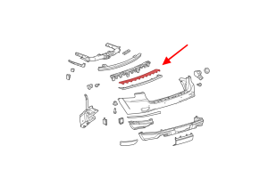 JEEP GRAND CHEROKEE IV WK2 2010-2021 OCHRONNA LISTWA ZDERZAKA TYLNEGO ABS 68111633AB