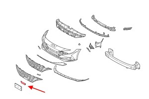HYUNDAI ELANTRA VII CN7 2020+ ZAŚLEPKA GRILLA ATRAPY CHŁODNICY 86380AA000