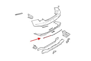 HYUNDAI ELANTRA VII CN 2020+ CHROMOWANA LISTWA TYLNEGO ZDERZAKA LEWA 86697AA000