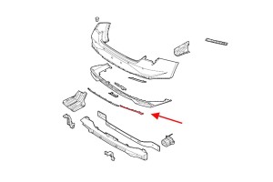 HYUNDAI ELANTRA VII CN 2020+ CHROMOWANA LISTWA TYLNEGO ZDERZAKA PRAWA 86698AA000