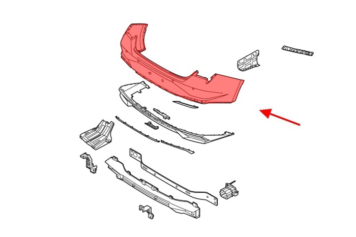 HYUNDAI ELANTRA VII CN7 2020+ ZDERZAK TYLNY Z PDC 86610AA020