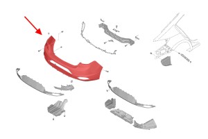 HYUNDAI ELANTRA VI AD 2018-2020 PO FACELIFTINGU ZDERZAK TYLNY 86611F2AA0