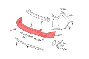 HONDA CR-V V 2018+ ZDERZAK TYLNY 71501TLAA00