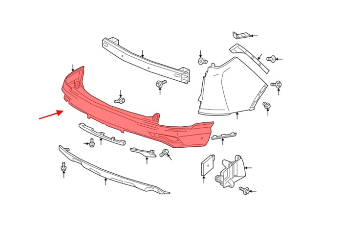 HONDA CR-V V 2018+ ZDERZAK TYLNY 71501TLAA00