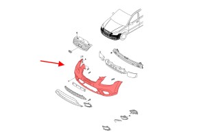 KIA RIO II JB 2009-2011 PO FACELIFTINGU ZDERZAK PRZEDNI 865111G600