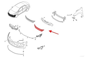 HYUNDAI ELANTRA V MD 2010-2015 KRATKA ZDERZAKA ŚRODKOWA 865603X000