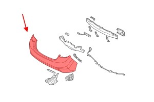 HYUNDAI ELANTRA V MD 2010-2013 PRZED FACELIFTINGIEM ZDERZAK TYLNY 866113X000