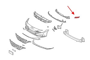 HYUNDAI ELANTRA VII CN7 2020+ ŚLIZG PRZEDNIEGO ZDERZAKA LEWY 86551AA000