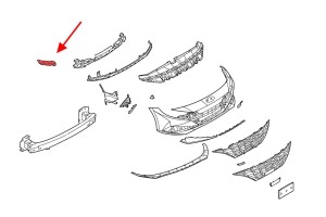 HYUNDAI ELANTRA VII CN7 2020+ ŚLIZG PRZEDNIEGO ZDERZAKA PRAWY 86552AA000