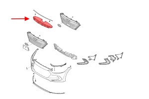 HYUNDAI ELANTRA VI AD 2015-2018 PRZED FACELIFTINGIEM OSŁONA GÓRNA PASA PRZEDNIEGO 86356F2000