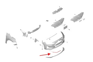 HYUNDAI ELANTRA VI AD 2018-2020 PO FACELIFTINGU LISTWA PRZEDNIEGO ZDERZAKA PRAWA 86564F2AA0