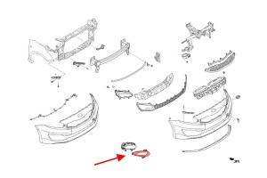 KIA CEED II JD 2012-2015 PRZED FACELIFTINGIEM RAMKA LAMPY PRZECIWMGIELNEJ PRZEDNIA PRAWA 86564A2000