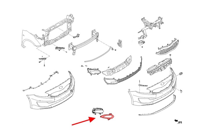 KIA CEED II JD 2012-2015 PRZED FACELIFTINGIEM RAMKA LAMPY PRZECIWMGIELNEJ PRZEDNIA PRAWA 86564A2000