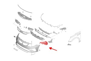 KIA OPTIMA IV JF 2018-2020 PO FACELIFTINGU KRATKA ZDERZAKA LAMPY DRL LEWA 86593D4500