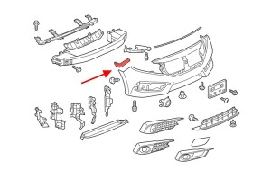 HONDA CIVIC X 2016-2019 PRZED FACELIFTINGIEM ŚLIZG PRZEDNIEGO ZDERZAKA PRAWY 71198TEAT01