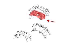 JEEP WRANGLER JK 2007-2018 WSPORNIK ŚLIZG LEWEGO PRZEDNIEGO NADKOLA 55078135AF