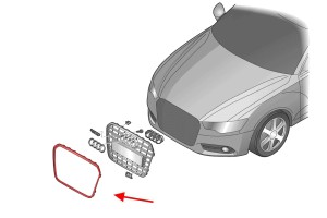AUDI A6 C7 4G 2011-2015 PRZED FACELIFTINGIEM RAMKA GRILLA CZARNA 4G0853651A