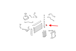 BMW i3 I01 2013-2022 UCHWYT CHŁODNICY DOLNY LEWY 17118620732