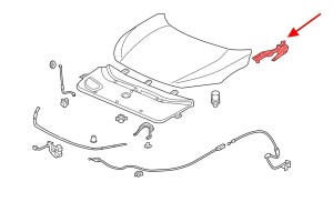 HONDA CIVIC X 2016-2019 PRZED FACELIFTINGIEM ZAWIAS POKRYWY MASKI LEWY 60170TBAA00ZZ
