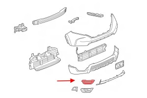HONDA CR-V V 2018-2019 PRZED FACELIFTINGIEM KRATKA HALOGENU PRAWA Z CHROMOWANĄ LISTWĄ 71103TLAA01
