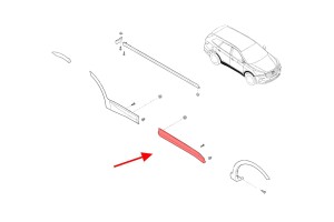 HYUNDAI SANTA FE III DM 2012-2018 LISTWA PRZEDNICH DRZWI PRAWA 877222W000
