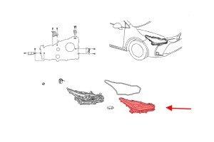 TOYOTA COROLLA XII E21 SEDAN 2019+ LAMPA PRZEDNIA PRAWA 8113002T30 / 8113002T31 / 8113002U50