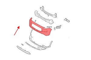 HYUNDAI SANTA FE IV TM 2020-2023 PO FACELIFTINGU ZDERZAK PRZEDNI GÓRNY 86511S1500