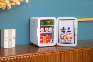 LODÓWKA BIUROWA 10L 12V Z FUNKCJĄ GRZANIA DO 50-65°C BIAŁA + GRATIS