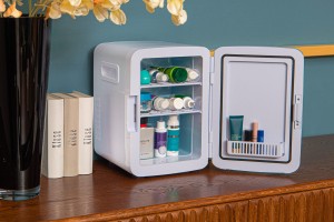 LODÓWKA KOSMETYCZNA 10L 12V Z FUNKCJĄ GRZANIA DO 50-65°C BIAŁA + GRATIS