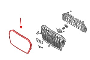 AUDI Q3 F3 2018+ CZARNA RAMKA GRILLA 83A853651B