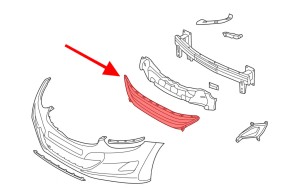 HYUNDAI ELANTRA V MD 2010-2013 PRZED FACELIFTINGIEM KRATKA ZDERZAKA ŚRODKOWA 865603X700