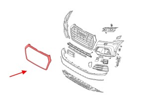 AUDI Q7 4M 2015-2020 PRZED FACELIFTINGIEM CHROMOWANA RAMKA GRILLA 4M0853651F