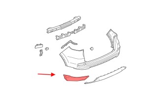 HONDA CR-V IV 2015-2018 PO FACELIFTINGU LISTWA TYLNEGO ZDERZAKA LEWA 71507T1WA00