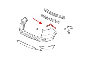 HONDA CR-V IV 2015-2018 PO FACELIFTINGU ŚLIZG ZDERZAKA TYLNEGO PRAWY 71593T1WA01