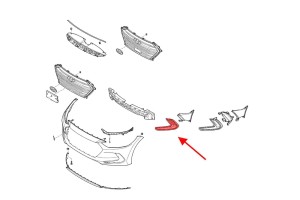 HYUNDAI ELANTRA VI AD 2015-2018 PRZED FACELIFTINGIEM ZAŚLEPKA HALOGENU LEWA 86563F2000