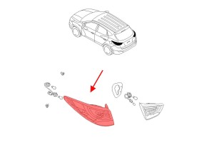 HYUNDAI ix35 LM 2010-2013 PRZED FACELIFTINGIEM KAROSERYJNA LAMPA TYLNA LEWA 924012S020
