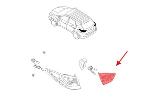 HYUNDAI ix35 LM 2010-2013 PRZED FACELIFTINGIEM LAMPA KLAPY TYLNEJ LEWA 924052Y0